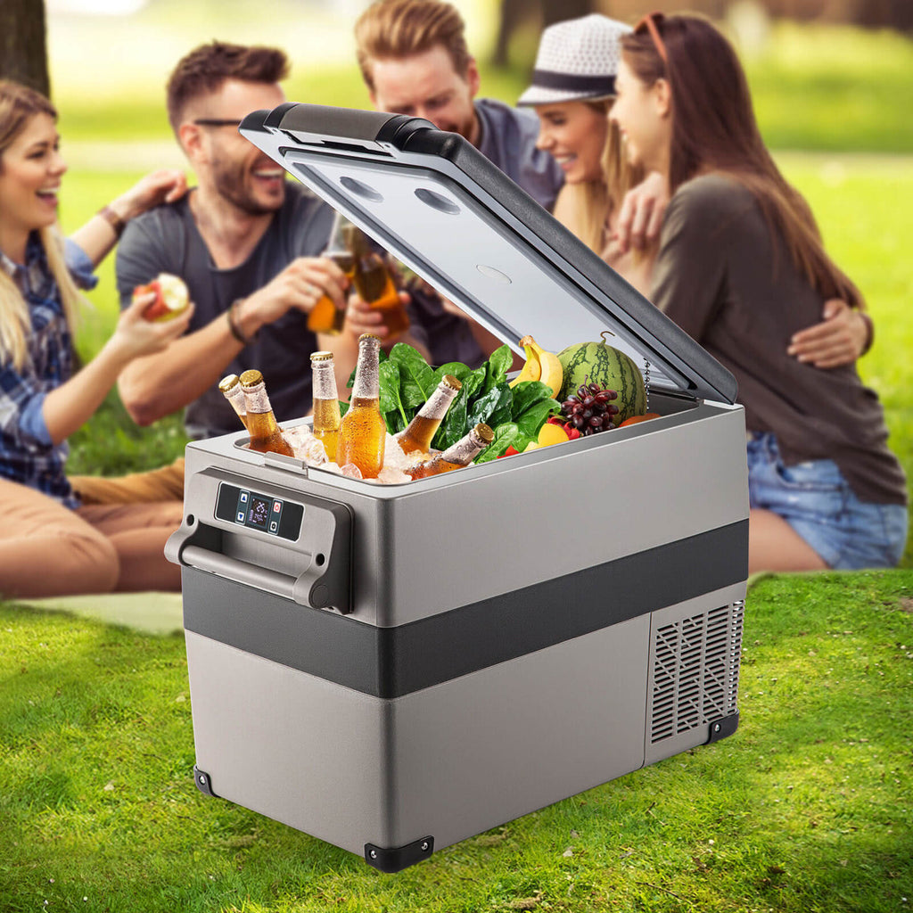 47.5QT Mini Portable Compact 12V Car Refrigerator Freezer Cooler, 45L (97168145) - Demonstration View