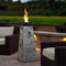 48" Large Outdoor Propane Fire Bowl Column With Cover & Lava Rocks (96173485) - SAKSBY.com - Fire Bowls - SAKSBY.com