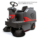 49-Inch Heavy-Duty 1400W Electric Industrial Ride-On Floor Sweeper With Dustbin (SAK18436) - Saksby Wholesale - Load Capacity