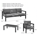 Premium Outdoor Aluminum Furniture Set For Backyard & Poolside, 4PCS - SAKSBY.com - Outdoor Furniture - SAKSBY.com