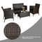 4PC Outdoor Rattan Patio Furniture Set With Cushions & Coffee Table (92175463) - SAKSBY.com - Outdoor Furniture - SAKSBY.com