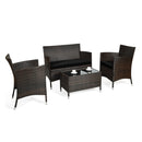 4 PCS Outdoor Rattan Patio Furniture Set With Cushions & Coffee Table (SAK75463) - Saksby Wholesale - Features View