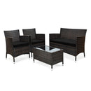 4 PCS Outdoor Rattan Patio Furniture Set With Cushions & Coffee Table (SAK75463) - Saksby Wholesale - Features View

