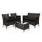 4 PCS Outdoor Rattan Patio Furniture Set With Cushions & Coffee Table (SAK75463) - Saksby Wholesale - Features View
