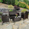 4 PCS Outdoor Rattan Patio Furniture Set With Cushions & Coffee Table (SAK75463) - Saksby Wholesale - Lifestyle View