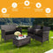 4 PCS Outdoor Rattan Patio Furniture Set With Cushions & Coffee Table (SAK75463) - Saksby Wholesale - Features View