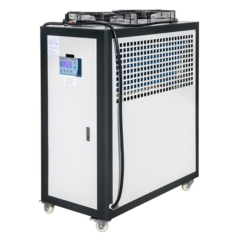 5 Ton Smart Air-Cooled SS Industrial Water Chiller With LCD Display & 53L Water Tank, 5HP (91326458) - SAKSBY.com Side View