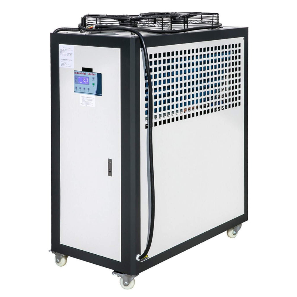 5 Ton Smart Air-Cooled SS Industrial Water Chiller With LCD Display & 53L Water Tank, 5HP (SAK26458) SAKSBY - Front Left View