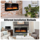 50" Recessed Electric Insert Wall Mounted Fireplace Heater W/ Adjustable Brightness (91594673) - Demonstration View