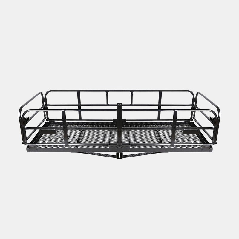 500LBS Folding Trailer Hitch Mounted Cargo Luggage Carrier Rack For Cars & SUVs (96827513) - SAKSBY.com - Front View