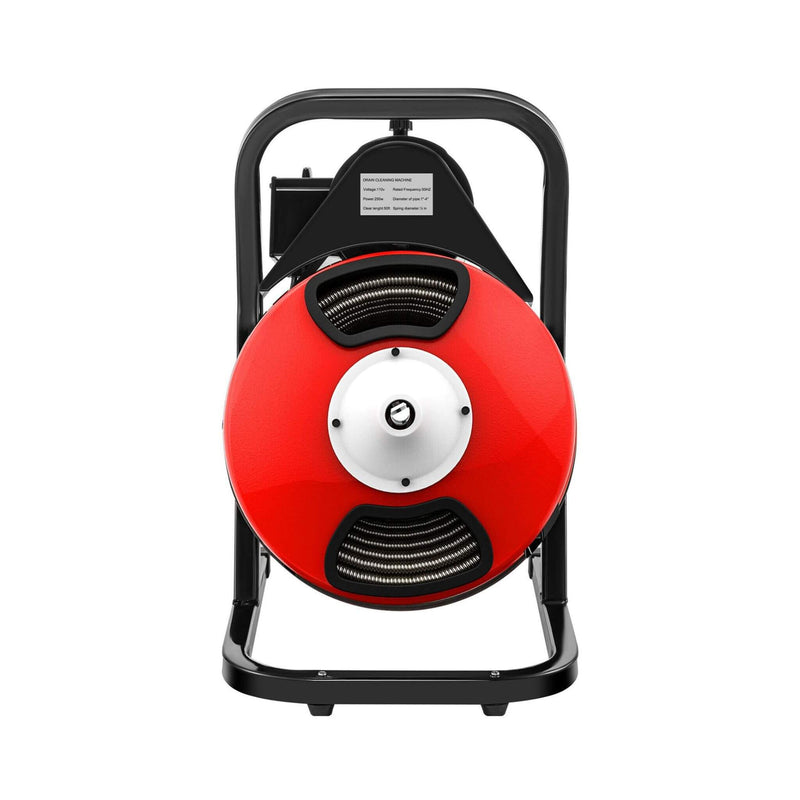 [50FT x 1/2"] Electric Drain Sewer Cleaning Snake Clog Auger Machine (SAK02907) - Saksby Wholesale - Front View