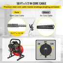 [50FT x 1/2"] Electric Drain Sewer Cleaning Snake Clog Auger Machine (SAK02907) - Saksby Wholesale - Material Comparison