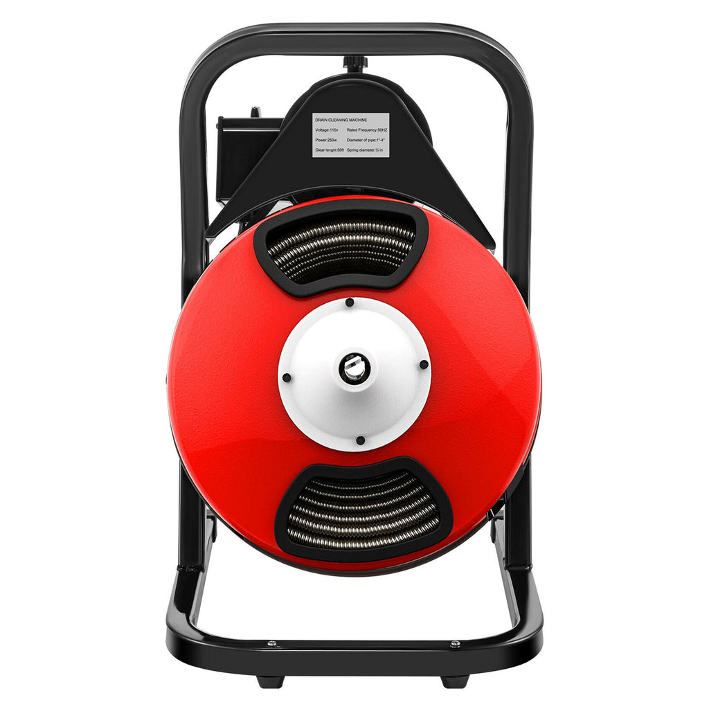 50'x1/2'' Electric Drain Sewer Cleaning Snake Clog Auger Machine - SAKSBY.com - Sewer Machines - SAKSBY.com