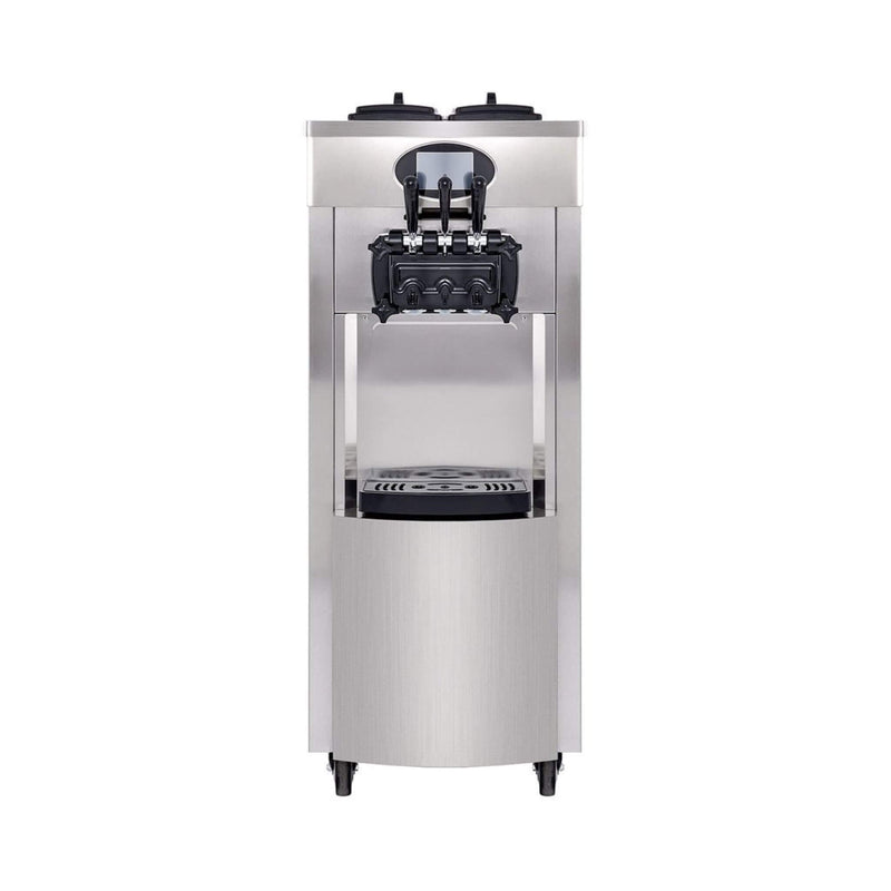 53" Freestanding 3 Flavors Commercial Soft Serve Yogurt Ice Cream Machine Maker With Auto Clean (SAK74031) - Saksby Wholesale - Front View