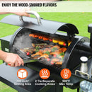53" Heavy Duty Portable Wood Pellet BBQ Grill With Cart (SAK93641) - SAKSBY Wholesale - Smoked Flavors View