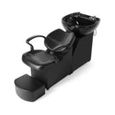 53-Inch Large Premium Salon Barber Backwash Shampoo Chair W/ Bowl, Sink & Footrest (SAK18745) - Saksby Wholesale - Front Side View