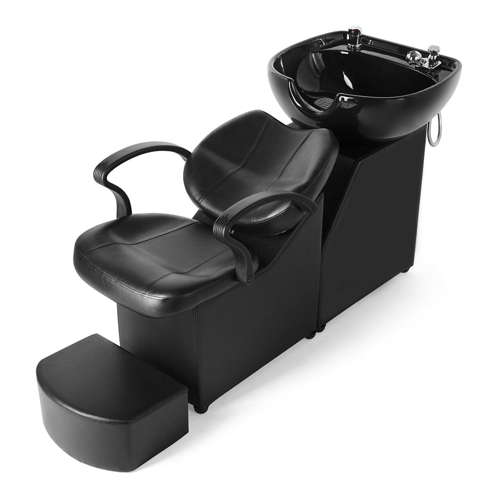 53" Large Premium Salon Barber Backwash Shampoo Chair W/ Bowl, Sink & Footrest (98127653) - Side View