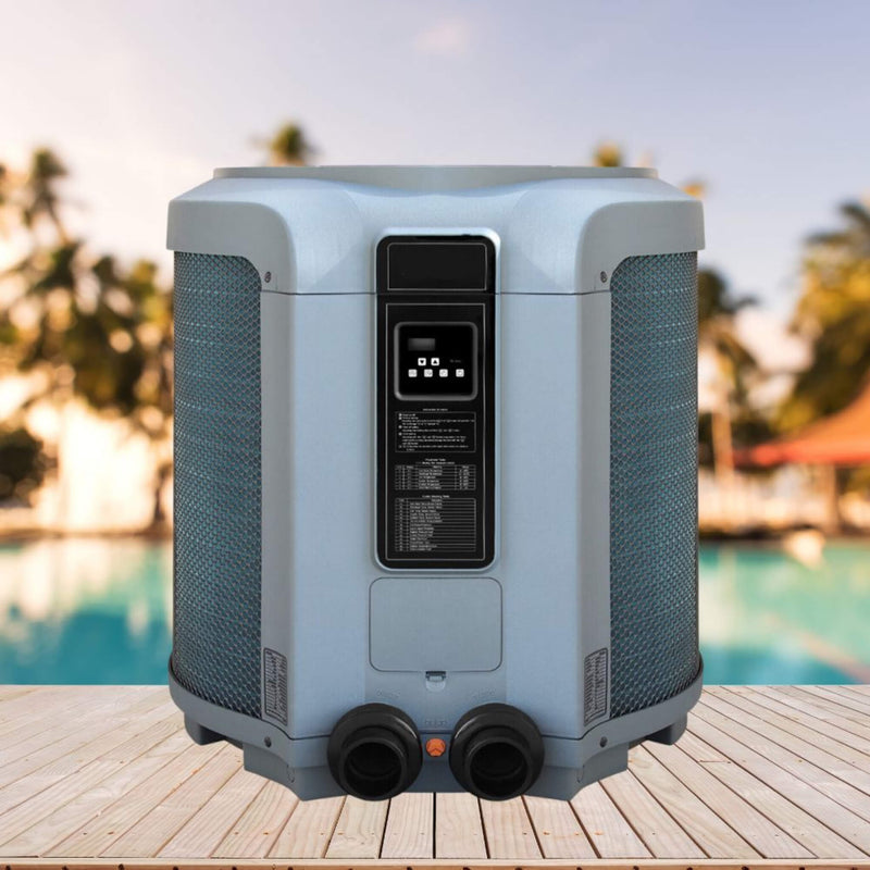 53K BTU Ultra Quiet Above Ground Swimming Pool Heater Pump (SAK95864) - Saksby Wholesale - Lifestyle View