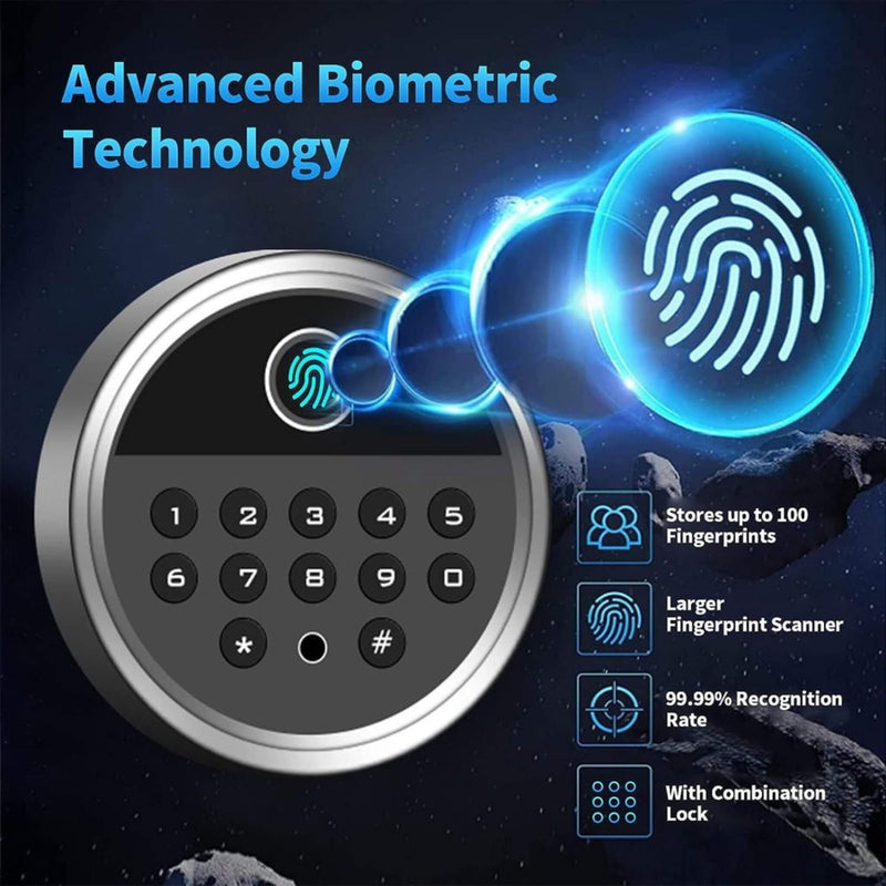 57" Heavy Duty Anti-Theft Fireproof Biometric Gun Rifle Pistol Safe For Home, 11-12 Guns (SAK53816) - Saksby Wholesale - Biometric Technology
