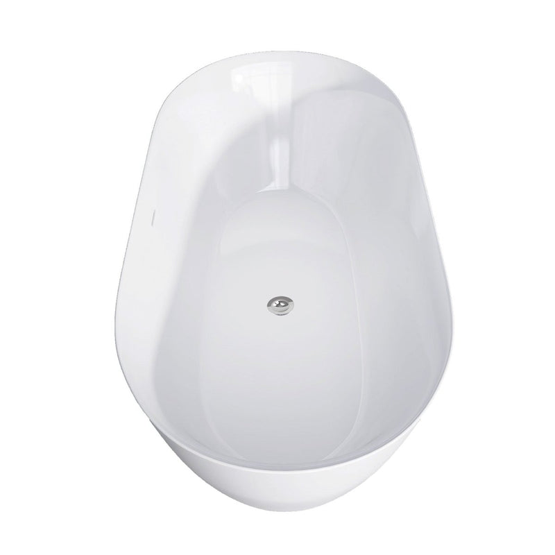 59" Freestanding Acrylic Oval Shape Soaking Tub With Integrated Slotted Overflow (95173864) - SAKSBY.com - Vanities - SAKSBY.com