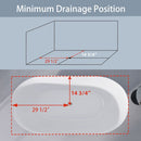 59" Freestanding Acrylic Oval Shape Soaking Tub With Integrated Slotted Overflow (95173864) - SAKSBY.com - Vanities - SAKSBY.com