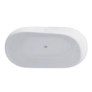 59" Freestanding Acrylic Oval Shape Soaking Tub With Integrated Slotted Overflow (95173864) - SAKSBY.com - Vanities - SAKSBY.com