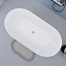 59" Freestanding Acrylic Oval Shape Soaking Tub With Integrated Slotted Overflow (95173864) - SAKSBY.com - Vanities - SAKSBY.com