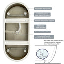 59" Freestanding Acrylic Oval Shape Soaking Tub With Integrated Slotted Overflow (95173864) - SAKSBY.com - Vanities - SAKSBY.com