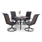 5PCS Outdoor Patio Rattan Dining Furniture Set With Swivel Armchairs (91823705) - SAKSBY.com - Outdoor Furniture - SAKSBY.com