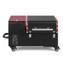 6-In-1 Premium Electric Wood Pellet Smoker Grill W/ Temperature Prob & Wheels (93175426) -Front View