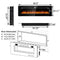 60" Long Hanging Ultra Slim Modern Recessed Wall Mounted Electric Fireplace Heater (98504617) - SAKSBY.com - Measurement View