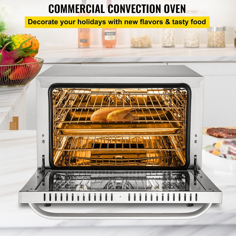 60 Qt Heavy Duty Commercial Stainless Steel Countertop Convection Toaster Oven (97241683) - SAKSBY.com Demonstration View