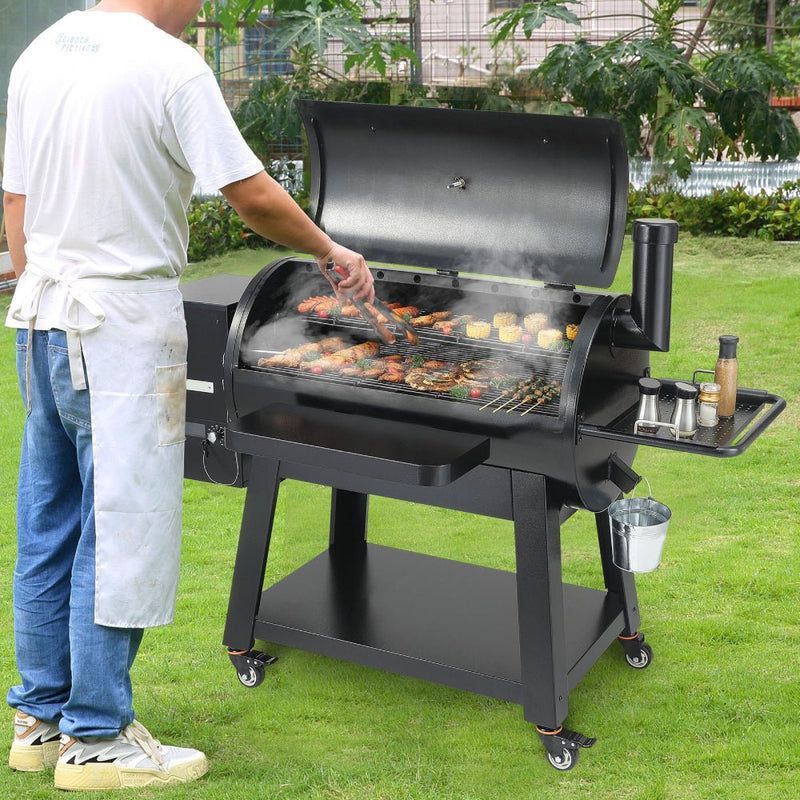 62" Heavy Duty Portable Wood Pellet BBQ Grill With Cart (91308726) - SAKSBY.com - SAKSBY.com