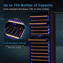 67" Large Freestanding Dual Zone Wine Bottle Cooler Refrigerator Chiller, 154 Bottles (96410372) - Zoom Parts View