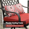 6 PCS Outdoor Patio Bar Set Dining Table With Umbrella & Swivel Bar Stools (SAK53218) - Saksby Wholesale - Chair Features View