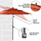 6 PCS Outdoor Patio Bar Set Dining Table With Umbrella & Swivel Bar Stools (SAK53218) - Saksby Wholesale - Umbrella View