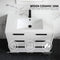 72'' Bathroom Vanity Set With Ceramic Sinks And MDF Drawer Cabinets (SAK71852) - Saksby Wholesale - Ceramic Sink View