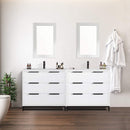 72'' Bathroom Vanity Set With Ceramic Sinks And MDF Drawer Cabinets (SAK71852) - Saksby Wholesale - Front View