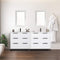 72'' Bathroom Vanity Set With Ceramic Sinks And MDF Drawer Cabinets (SAK71852) - Saksby Wholesale - Front View