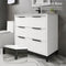 72'' Bathroom Vanity Set With Ceramic Sinks And MDF Drawer Cabinets (SAK71852) - Saksby Wholesale - Iron Base Materials View