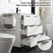 72'' Bathroom Vanity Set With Ceramic Sinks And MDF Drawer Cabinets (SAK71852) - Saksby Wholesale - Metah Handle View