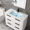72'' Bathroom Vanity Set With Ceramic Sinks And MDF Drawer Cabinets (SAK71852) - Saksby Wholesale - Sink View