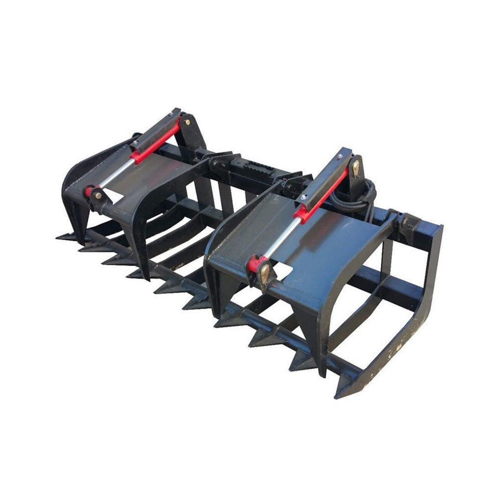 74" Premium Heavy Duty Skid Steer Root Grapple Bucket Attachment (94621873) - SAKSBY.com - Grapples - SAKSBY.com