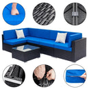 7PC Outdoor Cushioned Patio Rattan Wicker Sofa Sectional Furniture Set (93875941) - Zoom Parts View