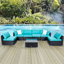 7PC Premium Outdoor Patio Rattan Wicker Sectional Sofa Furniture Set (91578460) - SAKSBY.com - Outdoor Furniture - SAKSBY.com