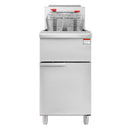 90K BTU Commercial Stainless Steel Natural Gas Powered Floor Deep Fryer With Baskets, 40-50 LBS (94753028) - Front View