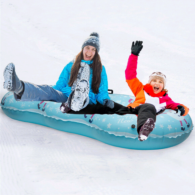 95" Extra Large Inflatable Snow Tube Sled W/ Snow Flakes - SAKSBY.com - Sleds - SAKSBY.com