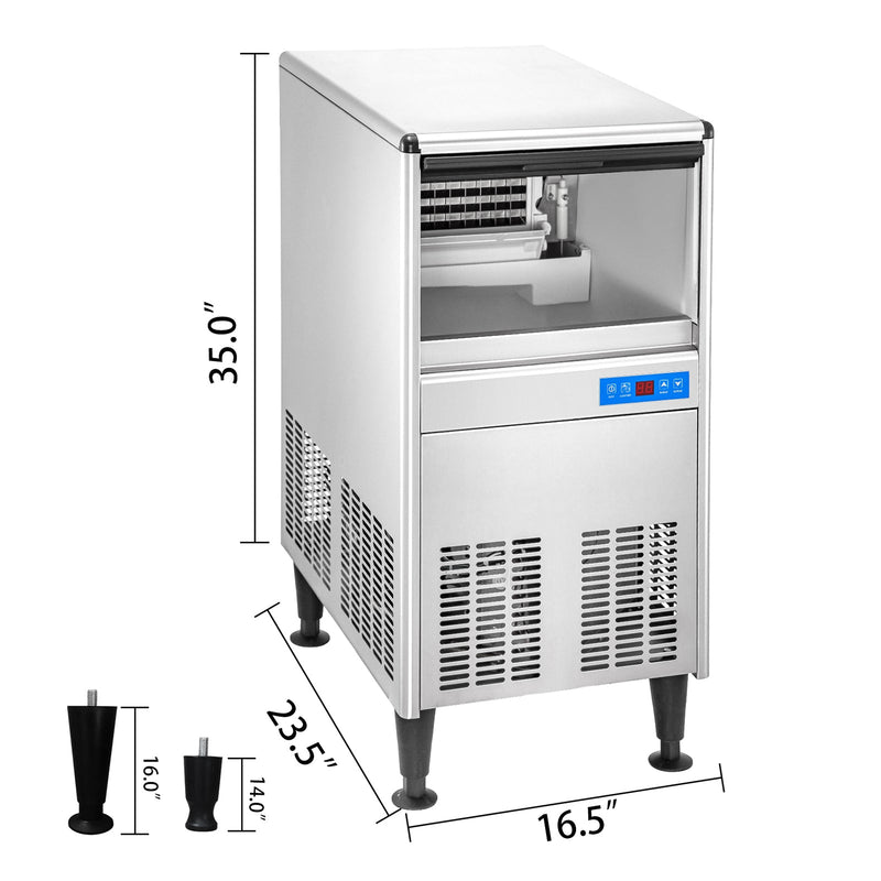 95LBS Freestanding Commercial Ice Cube Maker Machine (91312343) - SAKSBY.com - Ice Maker Machines - SAKSBY.com
