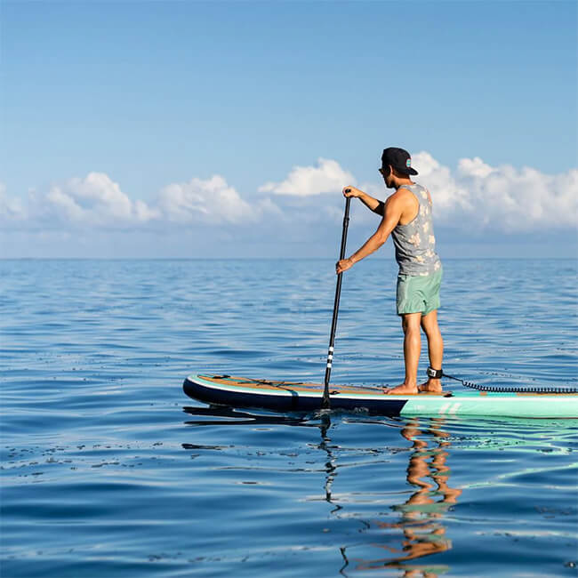 POP BOARD CO Inflatable Paddle Board 11'0 Yacht Hopper Teak/Blue/Mint - SAKSBY.com - Zoom Parts View