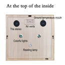 Premium Hemlock Wood Two Person FAR Infrared Sauna Room W/ Glass Door, 1750W Detail View